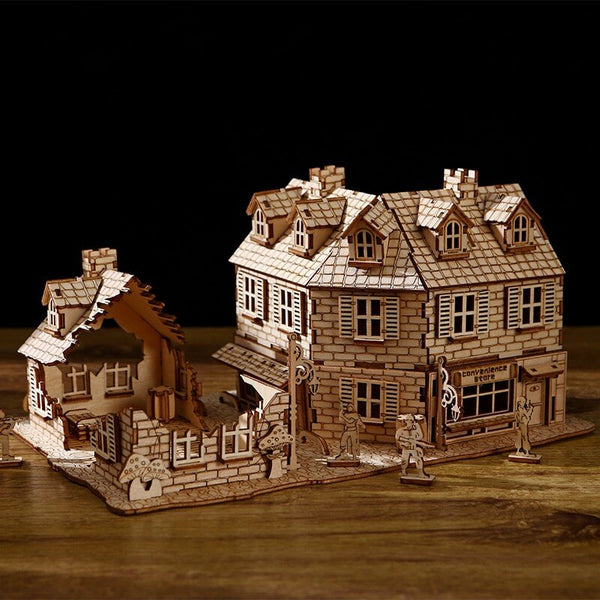 Historische Szene-3D Holzpuzzle