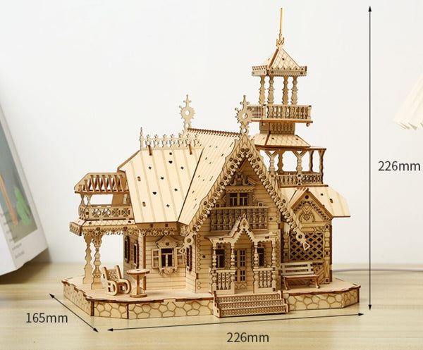 Magisches Traumhaus-3D Holzpuzzle