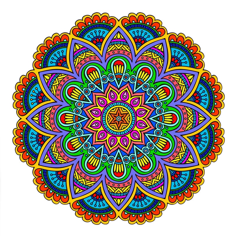 Blumen Mandala-Puzzle