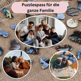 Rundes Pfauen-Puzzle