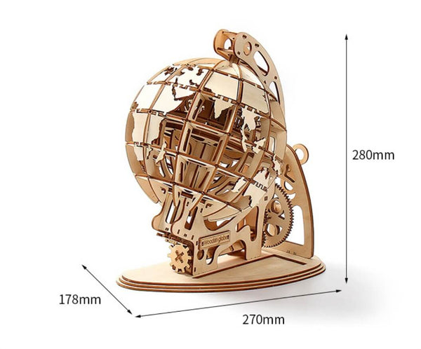 Globus-mechanisches 3D Holzpuzzle