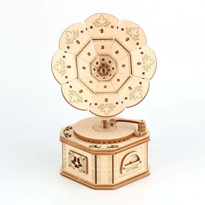 3D Holzpuzzle Grammophon