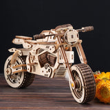 3D wooden puzzle motorcycle