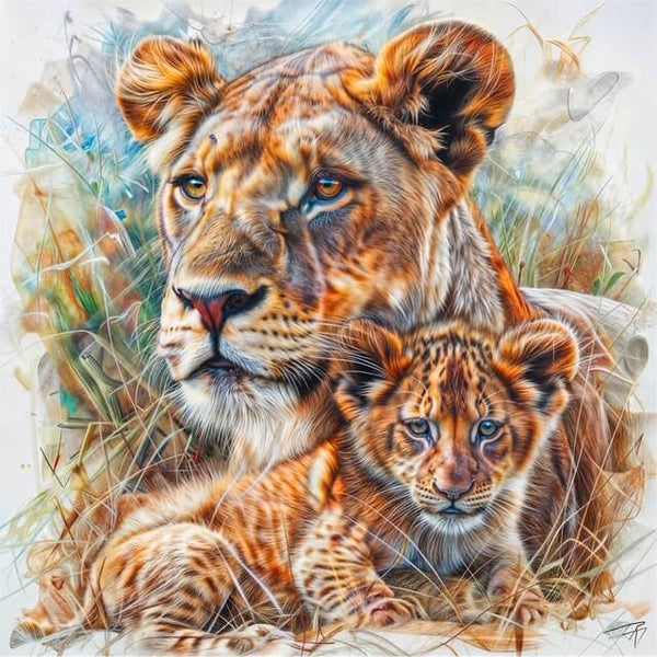 Tiger Familie-Puzzle