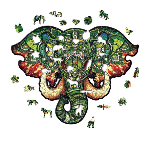 Grüner Elefant - Puzzle