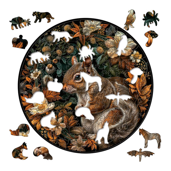 Eichhörnchen Mandala-Puzzle