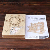 3D cogwheel marble run mechanical wooden puzzle