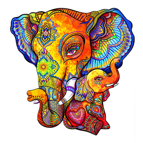 Mandala Elefant-Puzzle
