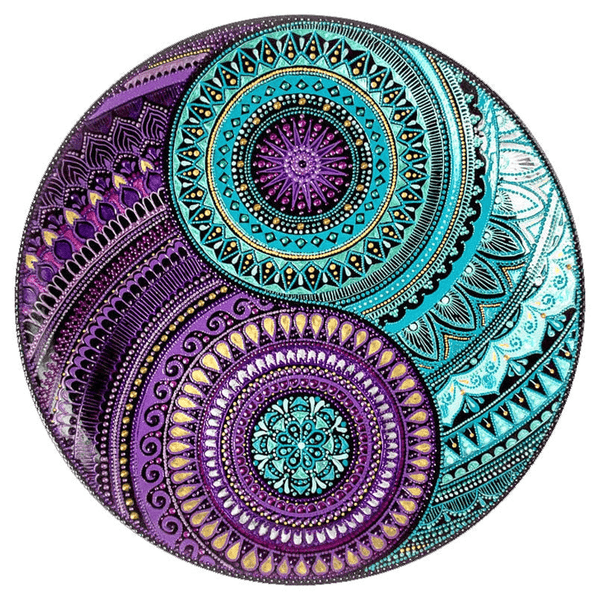 Yin Yang turquoise / purple puzzle