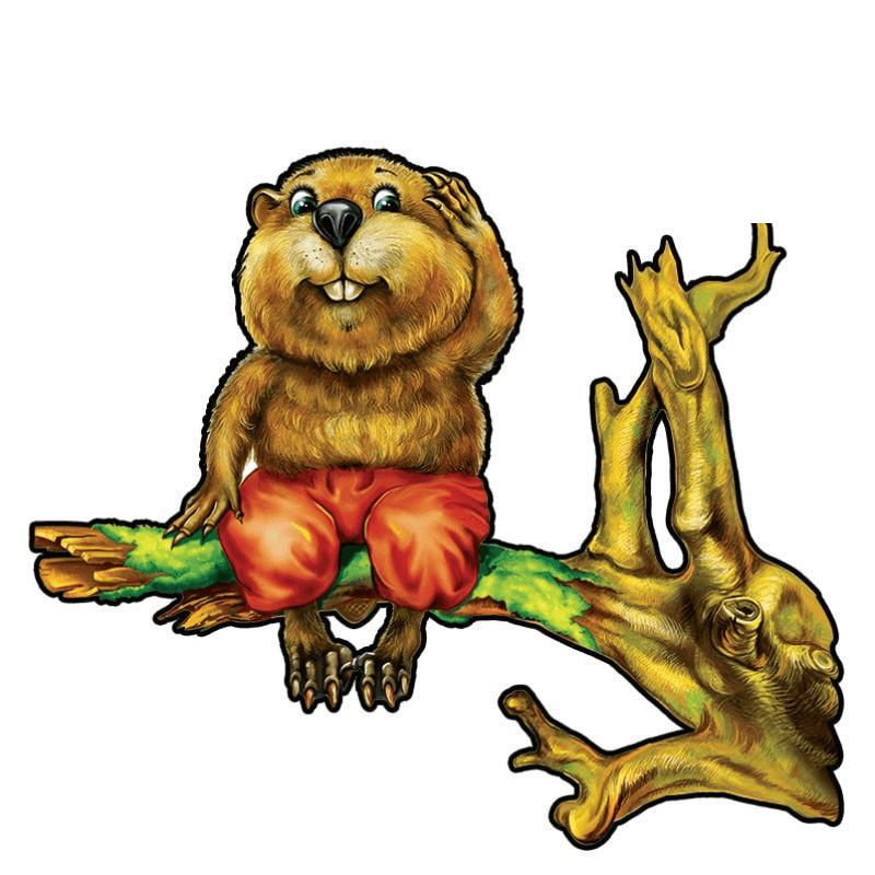 Mindsti - Puzzle  "Beaver on a branch"