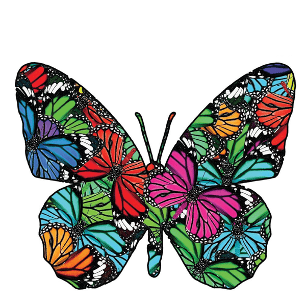 Bunter Schmetterling-Puzzle