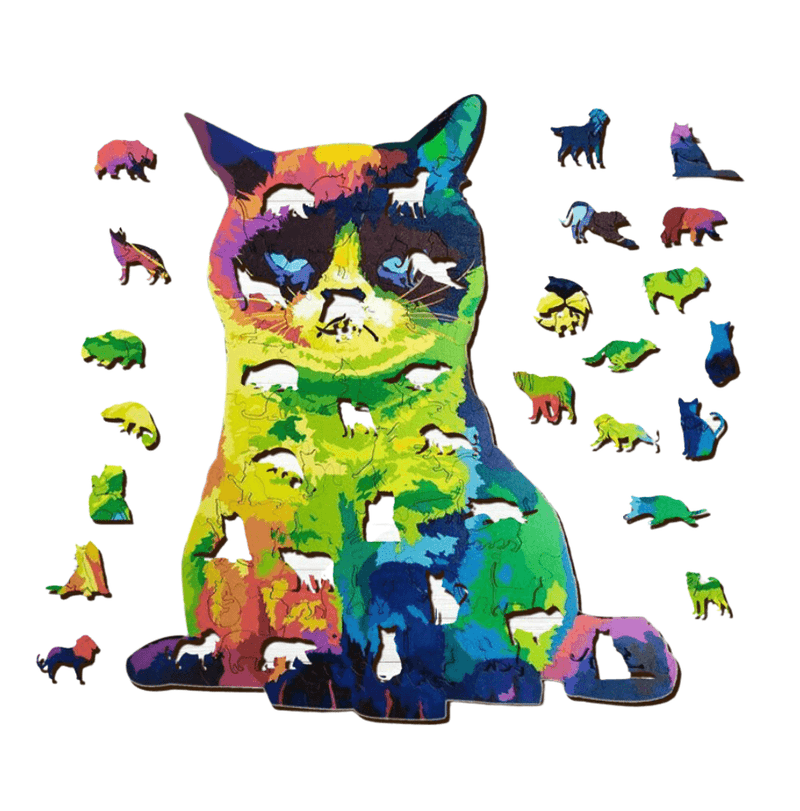 Bunte Katzen-Puzzle