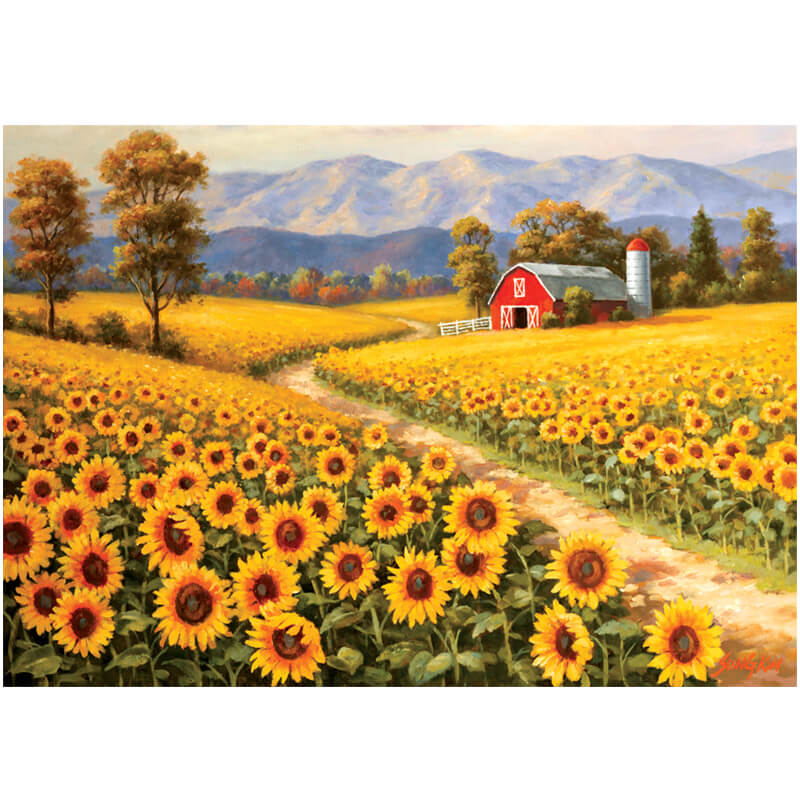 Sunflower field puzzle