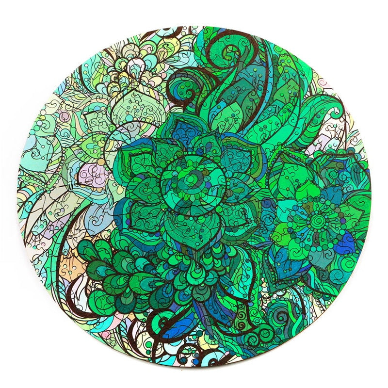 Puzzle mandala vert